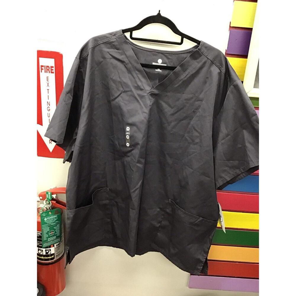 White swan fundamentals ladies scrub top 3X charcoal new from JCPenney